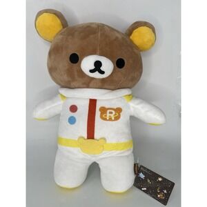Rilakkuma Space Plush Astronaut brown bear San-X 16" - Plushie NWT